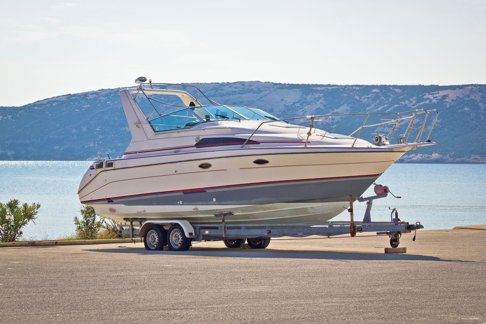 Boat,on,a,trailer,by,the,sea,,pag,island